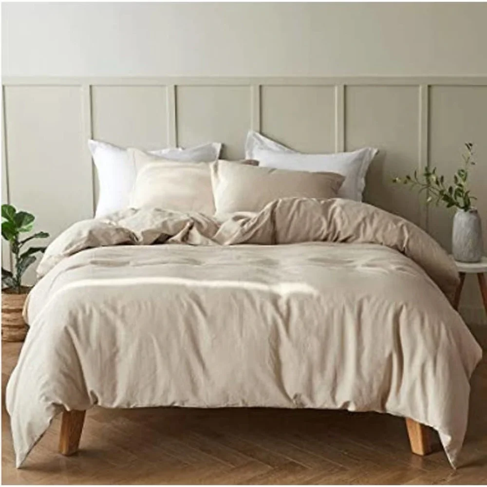 Simple&Opulence French Linen Duvet Cover Set - Queen Size(88